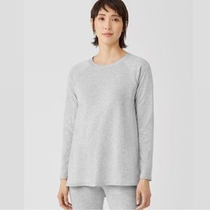 Eileen Fisher Heather Gray High-Low Sweatshirt Size Large
